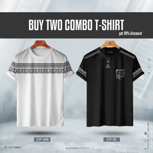 Premium Print T-Shirt For Men – Combo of Two – CP 51/146