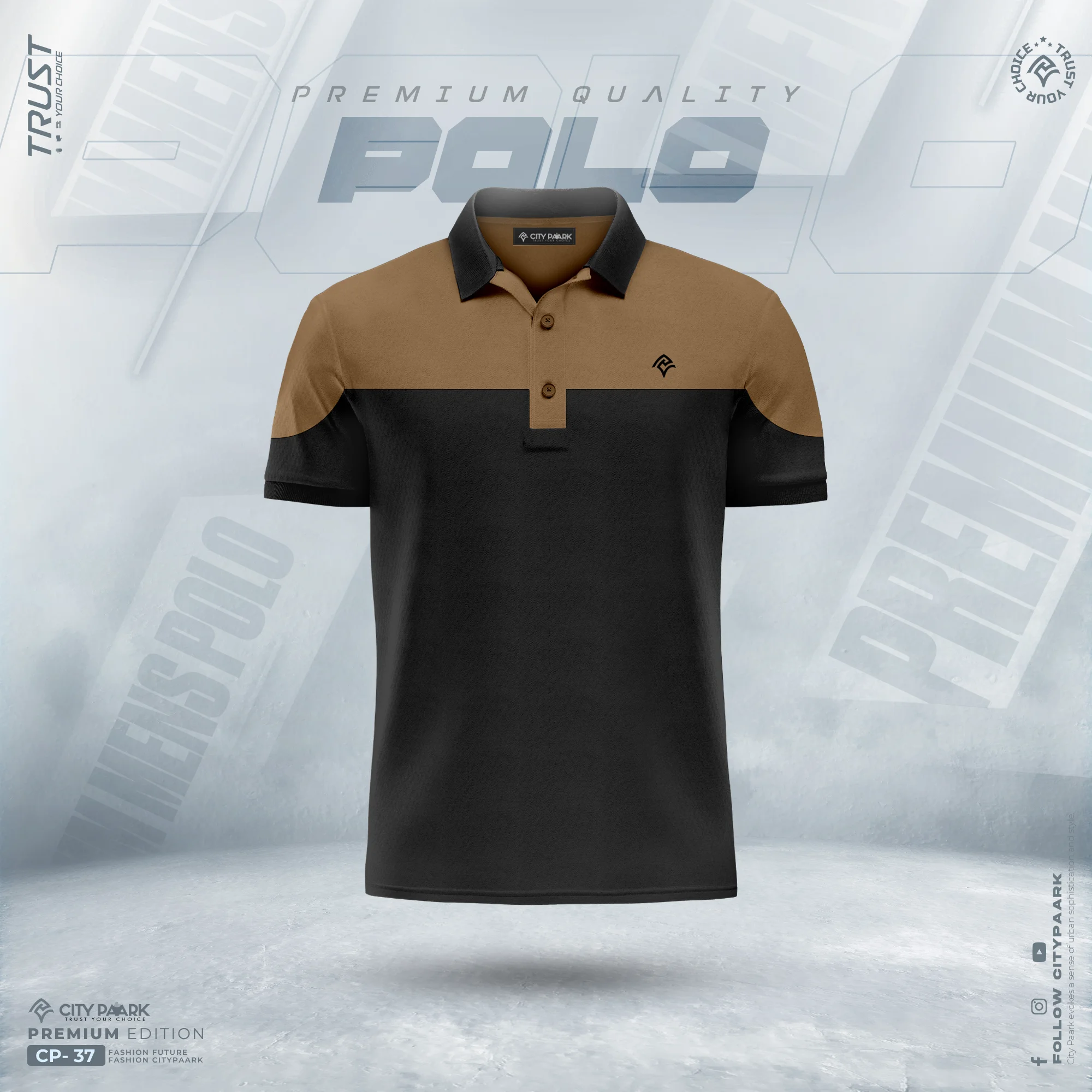 Premium Contrast Polo Shirt For Men – CP 37