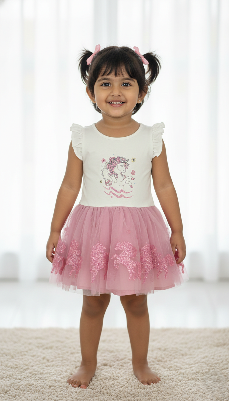 Gemini_Generated_Image_awabdsawabdsawab BABY GIRLS FROCK- WHITE PINK COMBINATION - Image 1